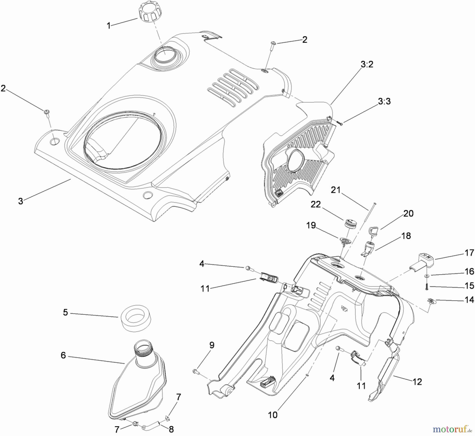  Toro Neu Snow Blowers/Snow Throwers Seite 1 38569 (6053 ES) - Toro CCR 6053 ES Quick Clear Snowthrower, 2011 (311000001-311999999) SHROUD ASSEMBLY