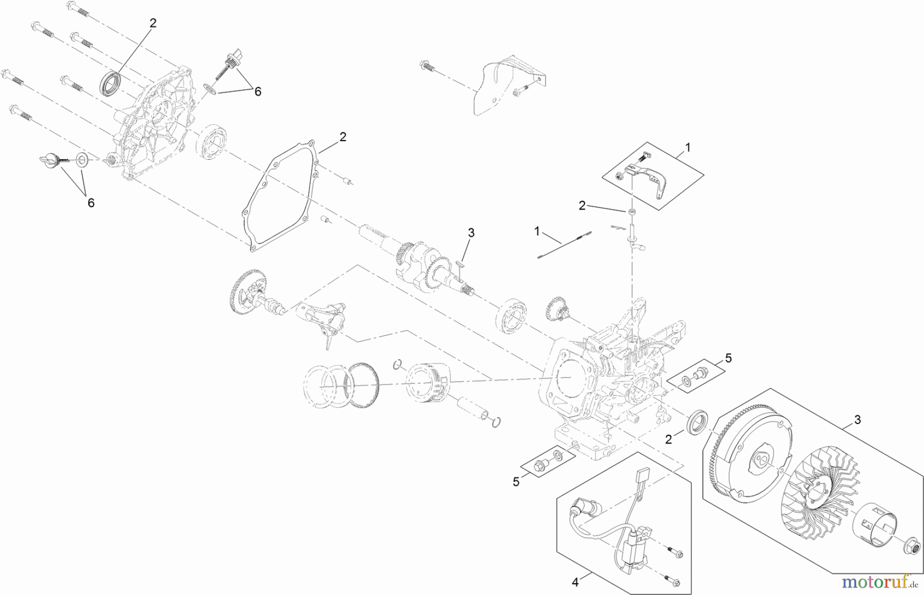  Toro Neu Snow Blowers/Snow Throwers Seite 1 38569 (6053 ES) - Toro CCR 6053 ES Quick Clear Snowthrower, 2013 (SN 313002000-313999999) ENGINE ASSEMBLY NO. 2