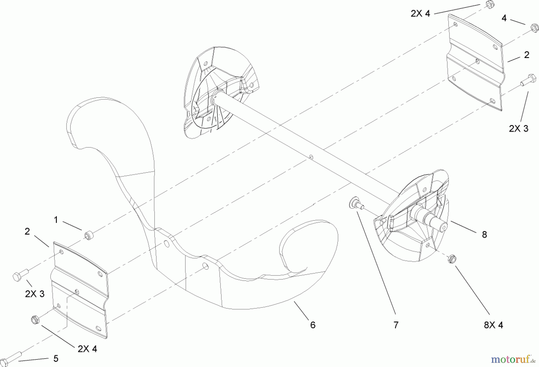  Toro Neu Snow Blowers/Snow Throwers Seite 1 38575 (6053) - Toro CCR 6053 Quick Clear Snowthrower, 2008 (280000001-280999999) ROTOR ASSEMBLY