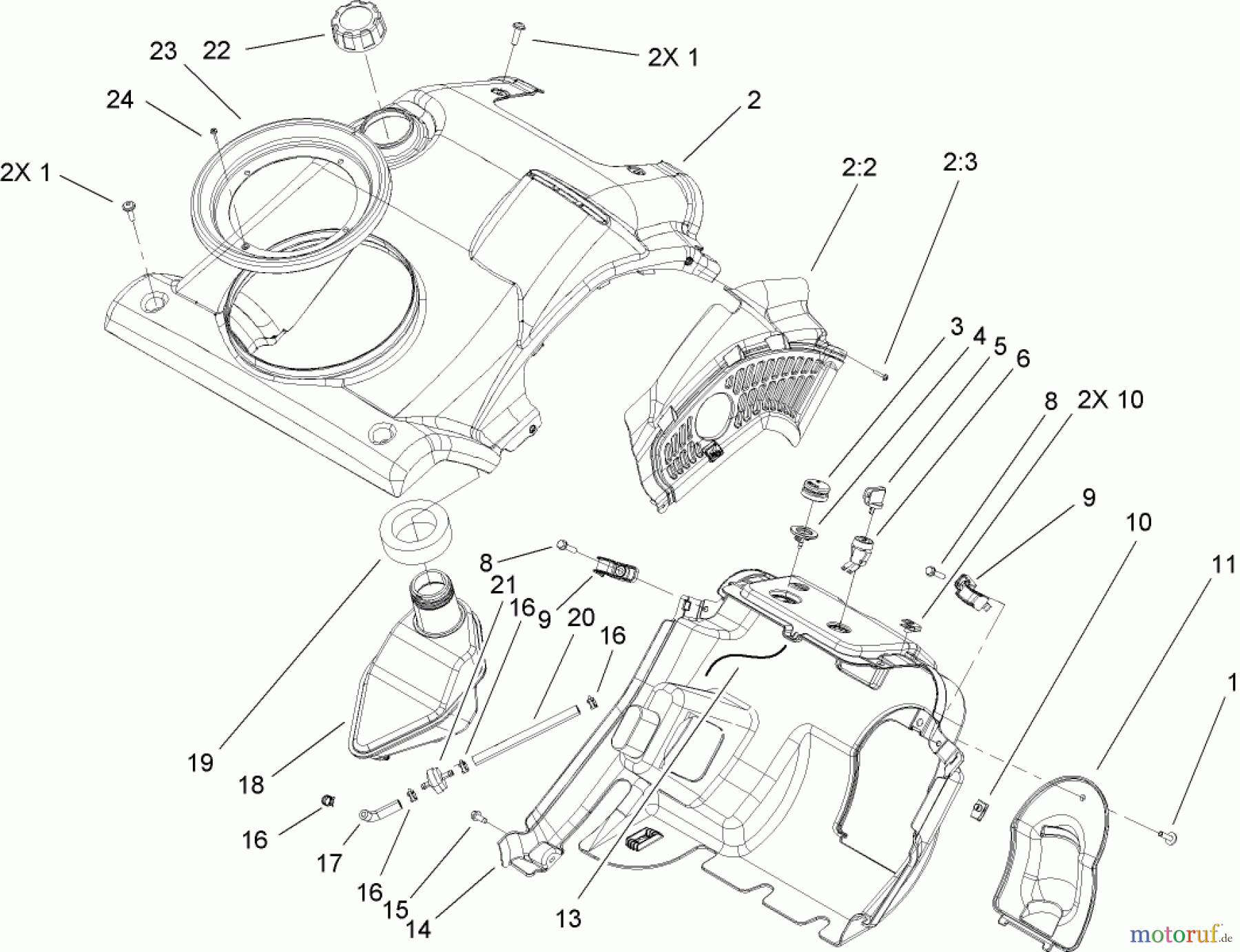  Toro Neu Snow Blowers/Snow Throwers Seite 1 38583 - Toro Power Clear Snowthrower, 2009 (290000001-290999999) SHROUD AND CONTROL PANEL ASSEMBLY