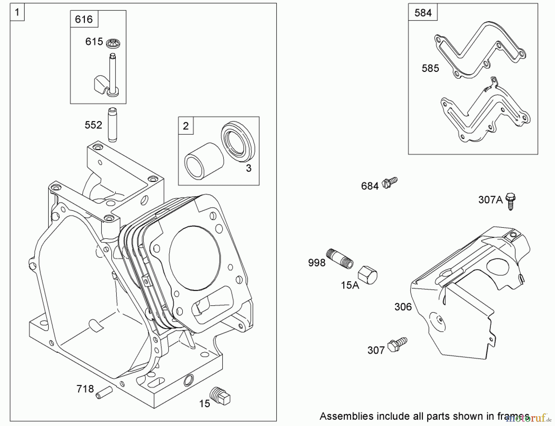  Toro Neu Snow Blowers/Snow Throwers Seite 1 38597 (6000) - Toro Power Max 6000 Snowthrower, 2008 (280000001-280999999) CYLINDER ASSEMBLY BRIGGS AND STRATTON 15D102-0111-E1