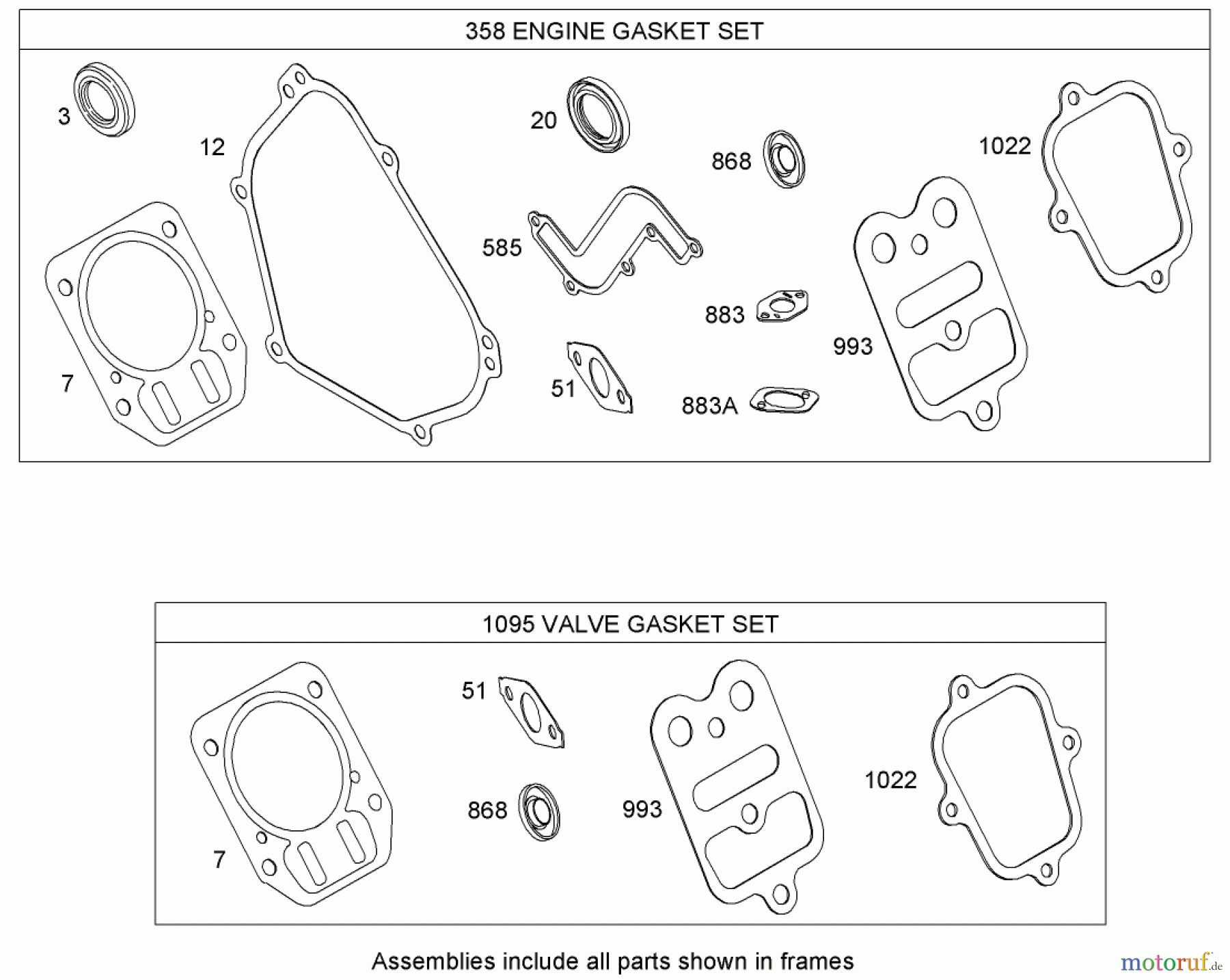  Toro Neu Snow Blowers/Snow Throwers Seite 1 38597 (6000) - Toro Power Max 6000 Snowthrower, 2008 (280000001-280999999) GASKET KIT BRIGGS AND STRATTON 15D102-0111-E1