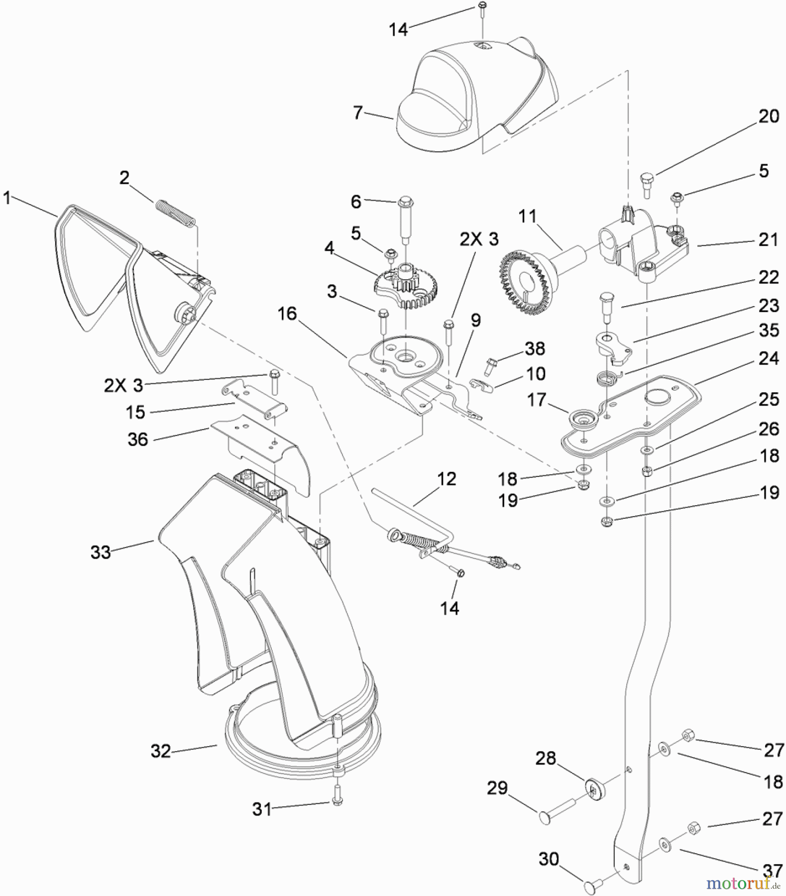  Toro Neu Snow Blowers/Snow Throwers Seite 1 38597 (826 O) - Toro Power Max 826 O Snowthrower, 2011 (311000001-311999999) CHUTE ASSEMBLY