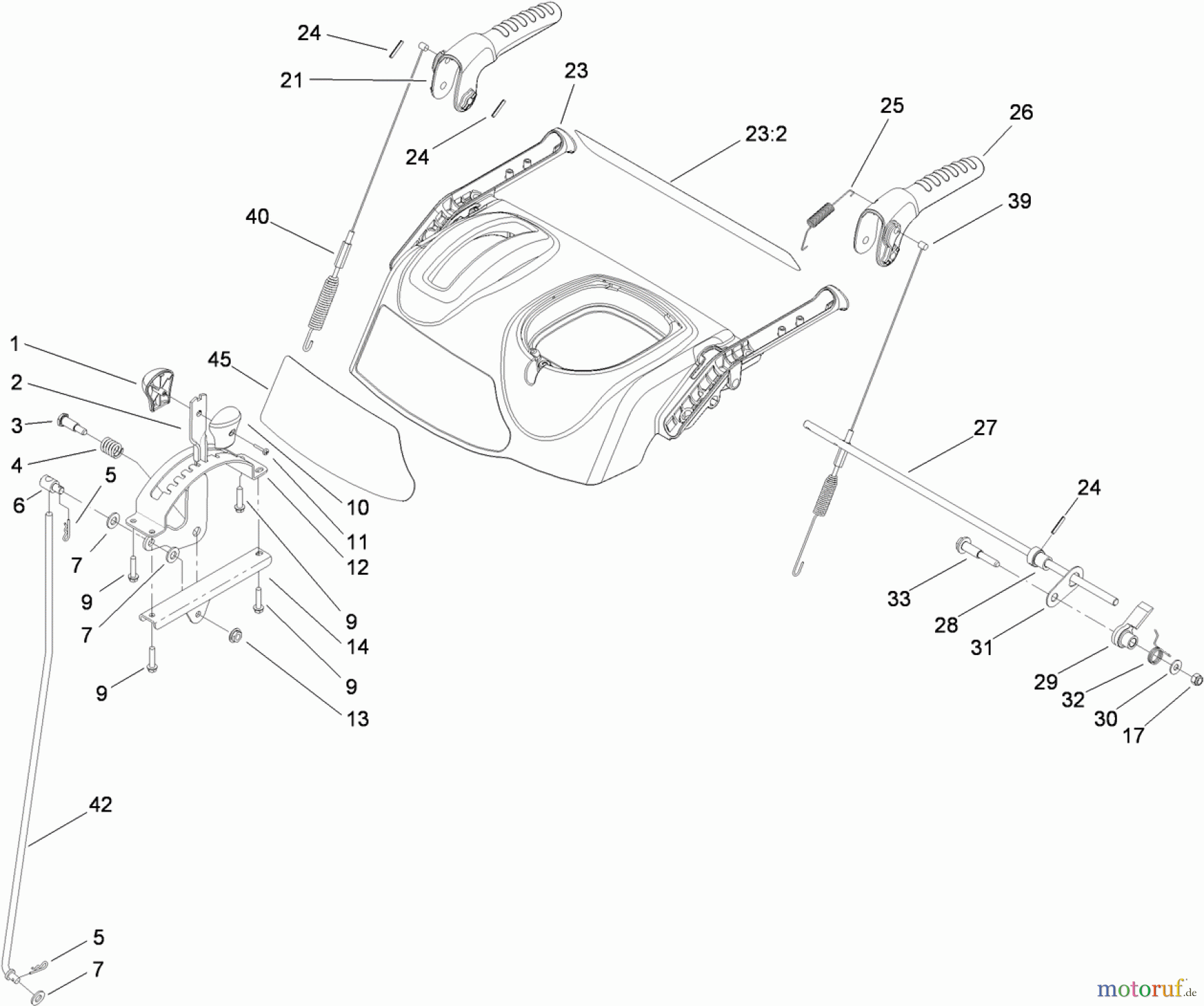  Toro Neu Snow Blowers/Snow Throwers Seite 1 38597 (826 O) - Toro Power Max 826 O Snowthrower, 2011 (311000001-311999999) CONTROL ASSEMBLY