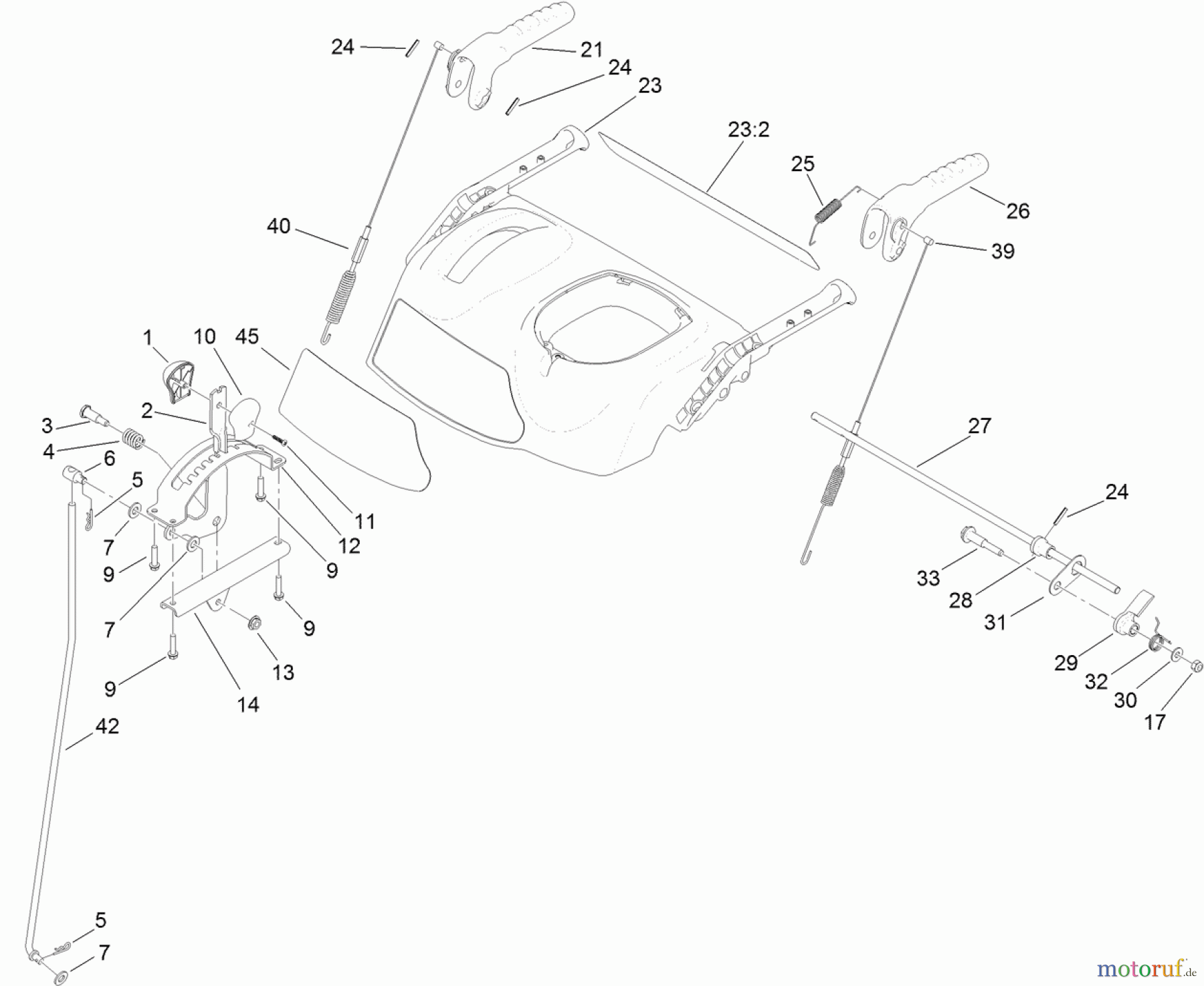  Toro Neu Snow Blowers/Snow Throwers Seite 1 38597 (826 O) - Toro Power Max 826 O Snowthrower, 2013 (SN 313000001-313999999) CONTROL ASSEMBLY