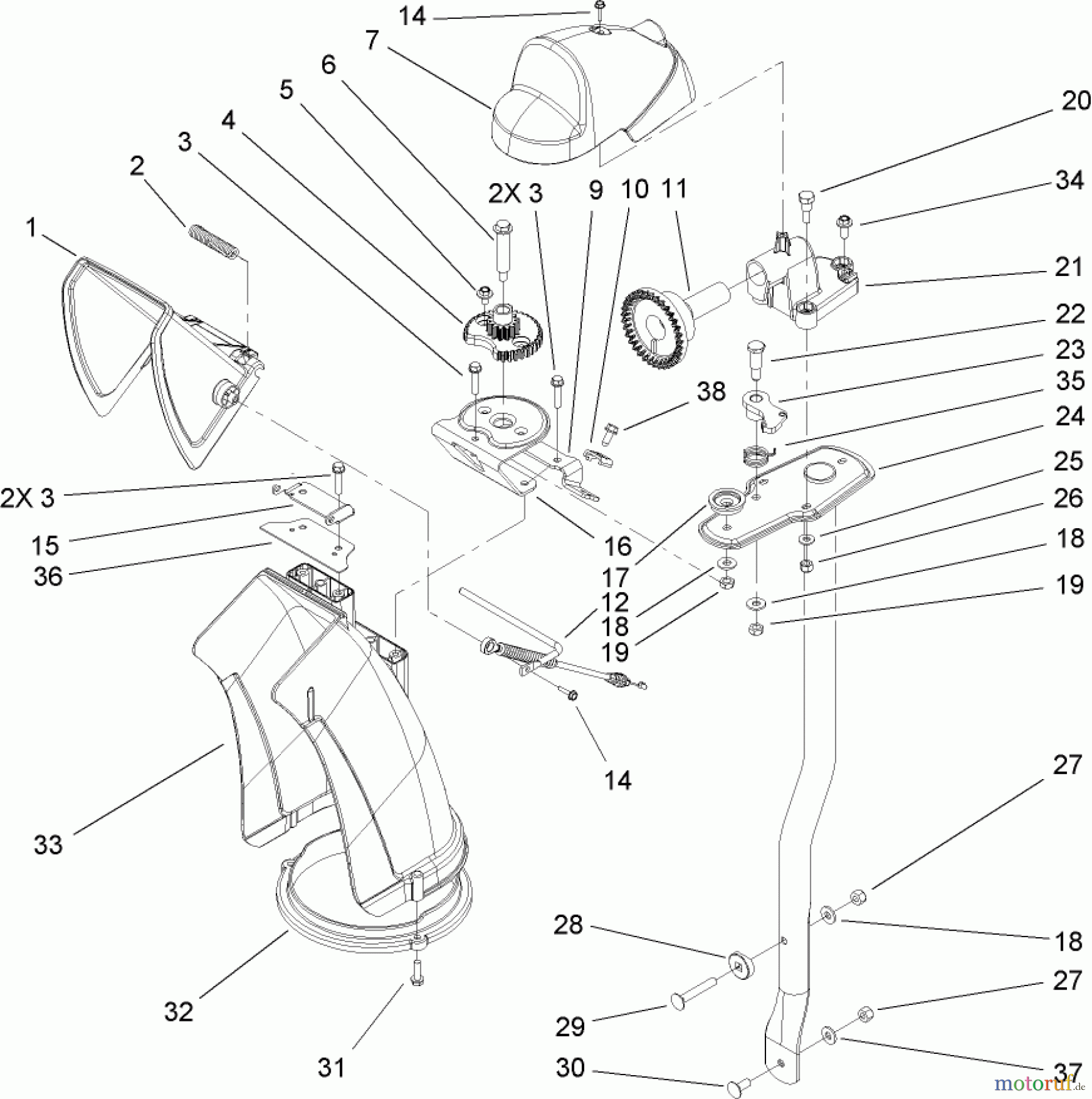  Toro Neu Snow Blowers/Snow Throwers Seite 2 38611 (726 TE) - Toro Power Max 726 TE Snowthrower, 2004 (240000001-240999999) CHUTE ASSEMBLY