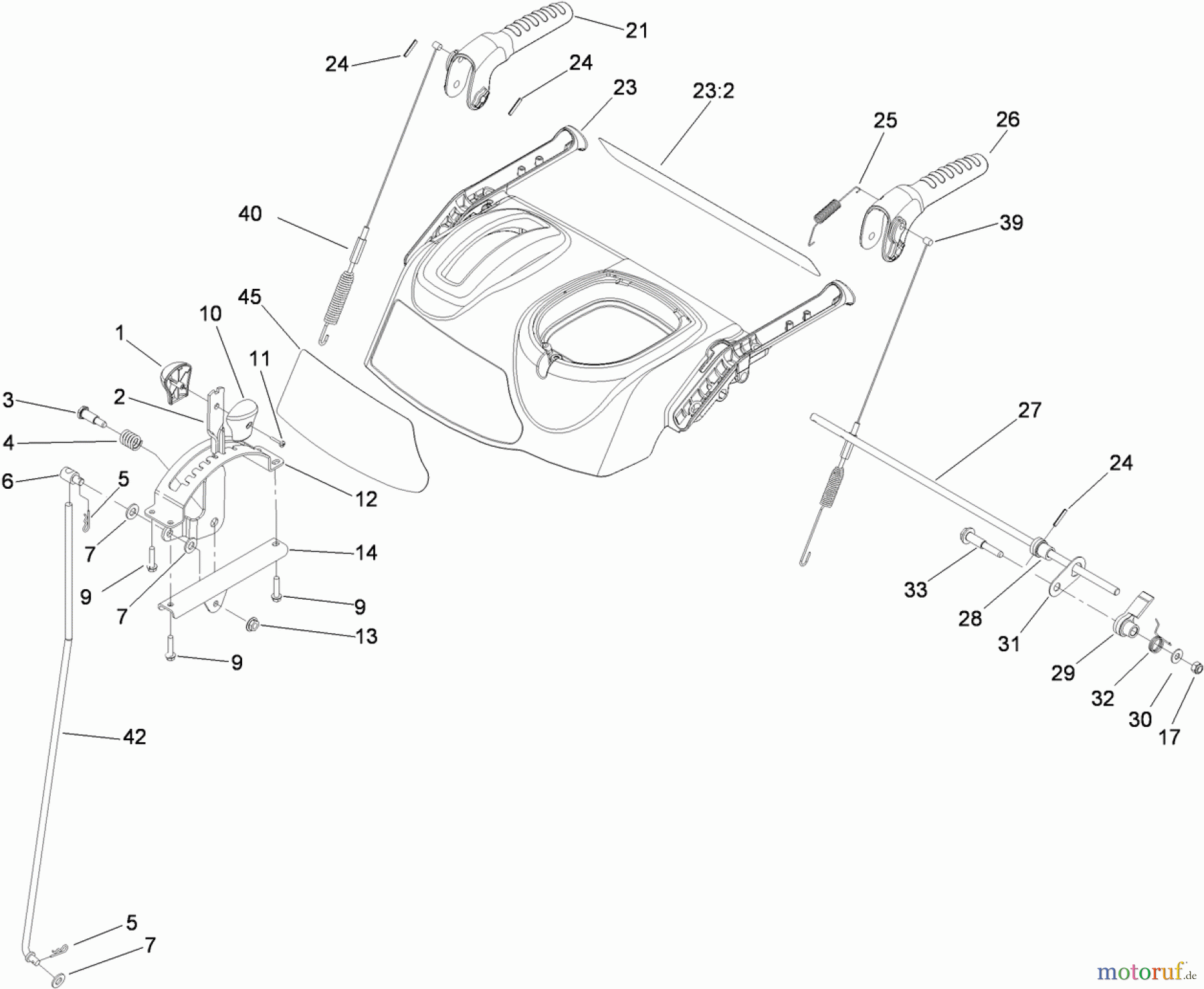  Toro Neu Snow Blowers/Snow Throwers Seite 2 38614 (726 OE) - Toro Power Max 726 OE Snowthrower, 2011 (311000001-311999999) CONTROL ASSEMBLY