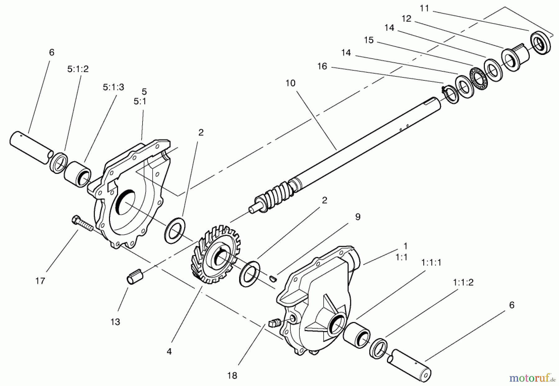  Toro Neu Snow Blowers/Snow Throwers Seite 2 38620 (826 LE) - Toro Power Max 826 LE Snowthrower, 2004 (240000001-240999999) AUGER GEARCASE ASSEMBLY NO. 106-4580