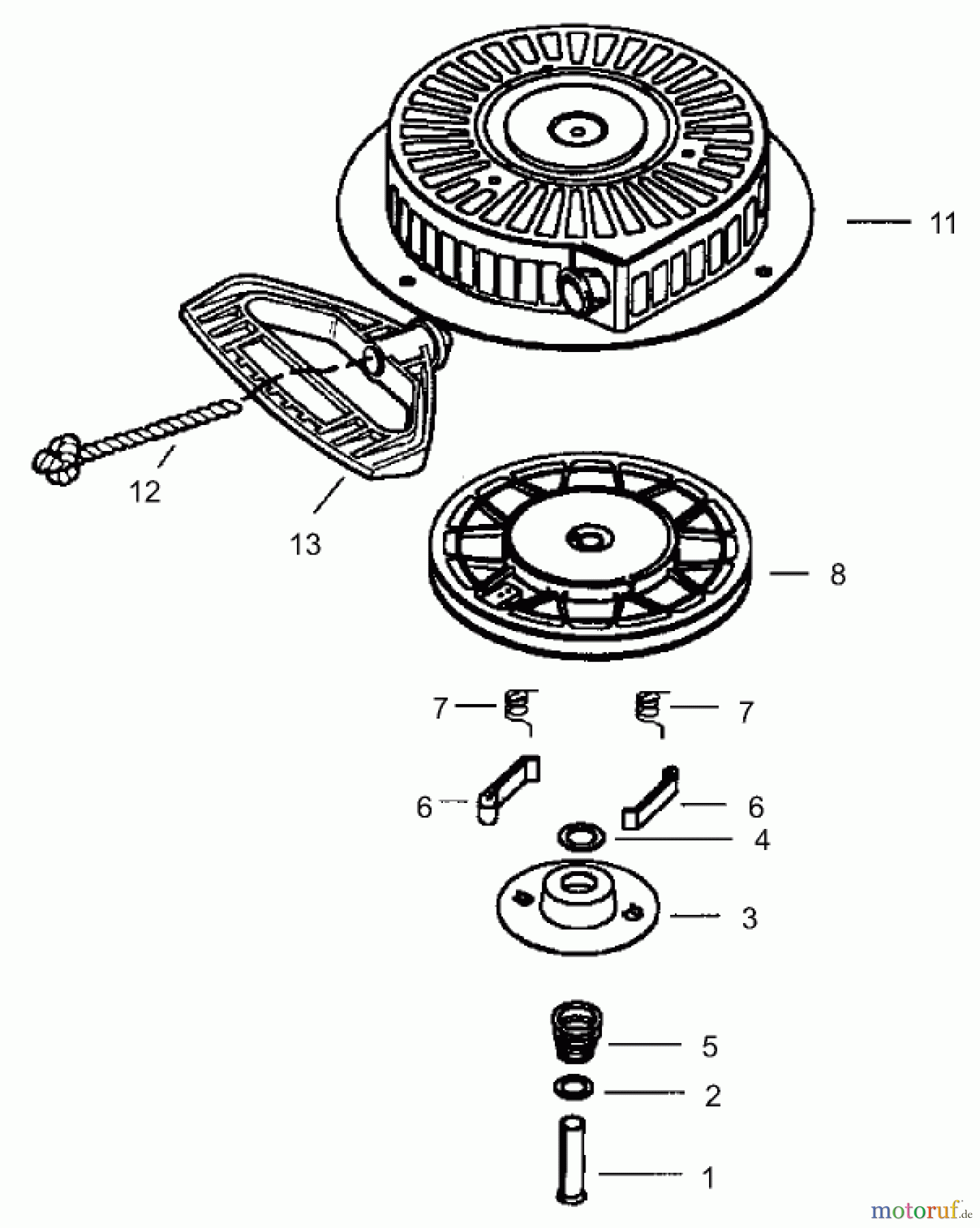  Toro Neu Snow Blowers/Snow Throwers Seite 2 38621 (826 LE) - Toro Power Max 826 LE Snowthrower, 2005 (250000001-250999999) REWIND STARTER ASSEMBLY NO. 590733 (OPTIONAL) TECUMSEH HMSK-80 155724X