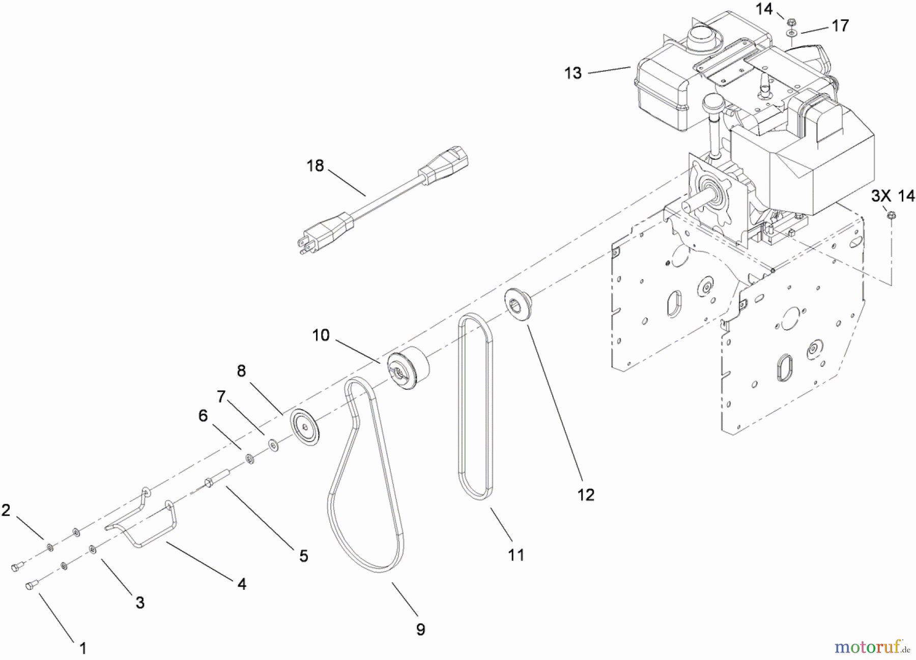  Toro Neu Snow Blowers/Snow Throwers Seite 2 38622 (826 LE) - Toro Power Max 826 LE Snowthrower, 2009 (290000001-290999999) ENGINE ASSEMBLY