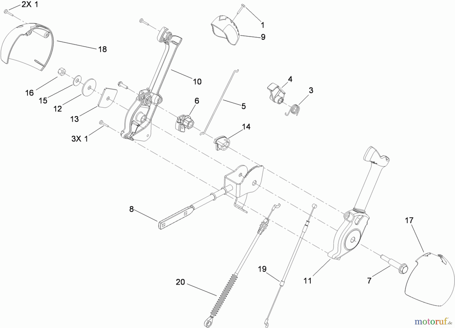  Toro Neu Snow Blowers/Snow Throwers Seite 2 38624W (826 OXE) - Toro Power Max 826 OXE Snowthrower, 2011 (311000001-311999999) CHUTE CONTROL LEVER ASSEMBLY