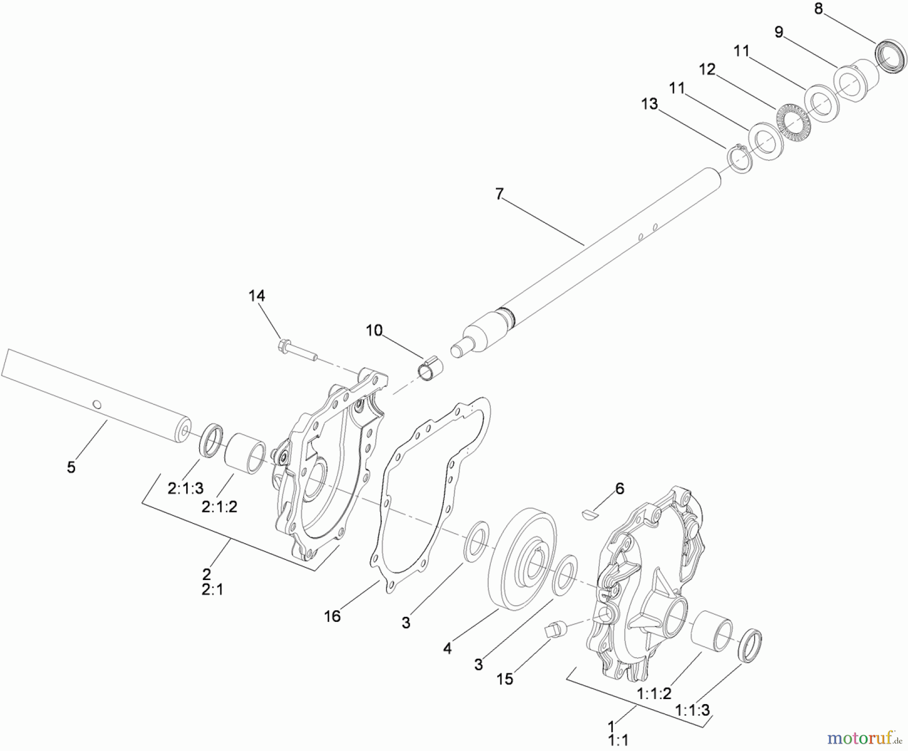  Toro Neu Snow Blowers/Snow Throwers Seite 2 38624W (826 OXE) - Toro Power Max 826 OXE Snowthrower, 2012 (SN 312000001-312008458) 26 INCH AUGER GEARCASE ASSEMBLY NO. 108-7328