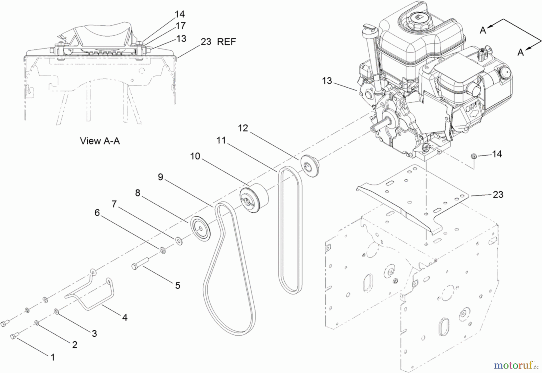  Toro Neu Snow Blowers/Snow Throwers Seite 2 38624W (826 OXE) - Toro Power Max 826 OXE Snowthrower, 2012 (SN 312008459-312999999) ENGINE ASSEMBLY