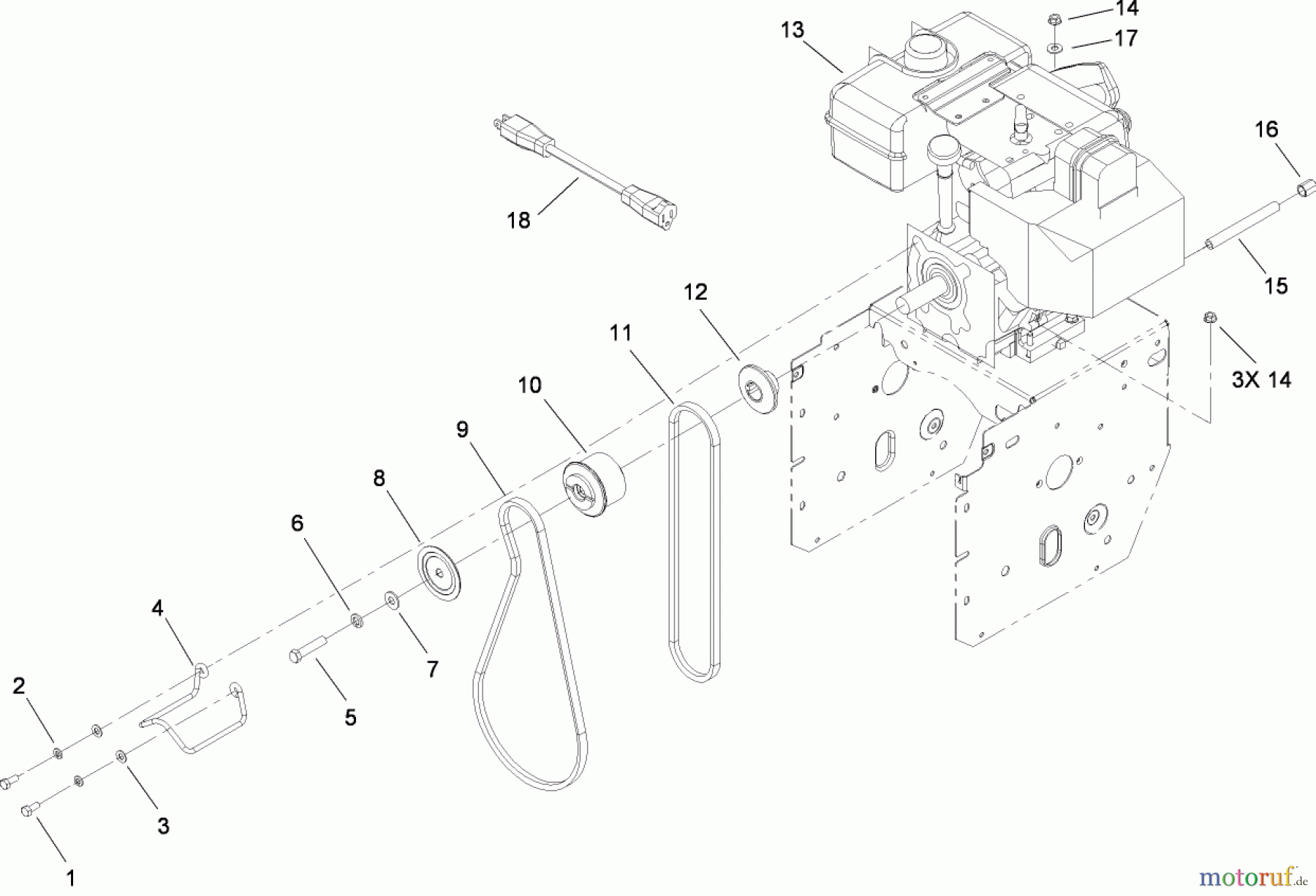  Toro Neu Snow Blowers/Snow Throwers Seite 2 38630 (828 LXE) - Toro Power Max 828 LXE Snowthrower, 2006 (260000001-260999999) ENGINE ASSEMBLY