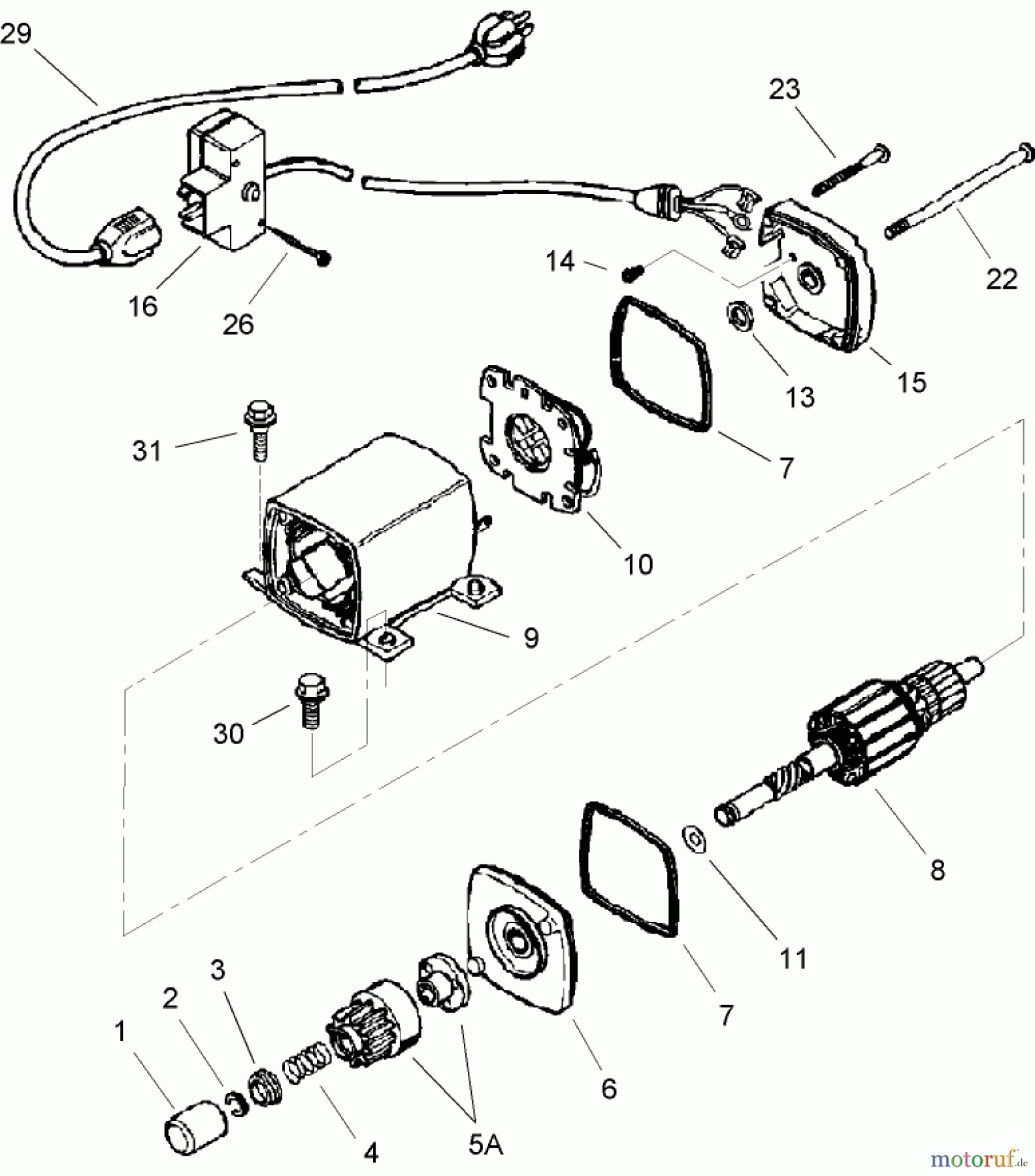  Toro Neu Snow Blowers/Snow Throwers Seite 2 38632 (828 LE) - Toro Power Max 828 LE Snowthrower, 2004 (240000001-240999999) 120 VOLT ELECTRIC STARTER MOTOR ASSEMBLY NO. 33329E TECUMSEH HMSK-80 155672X