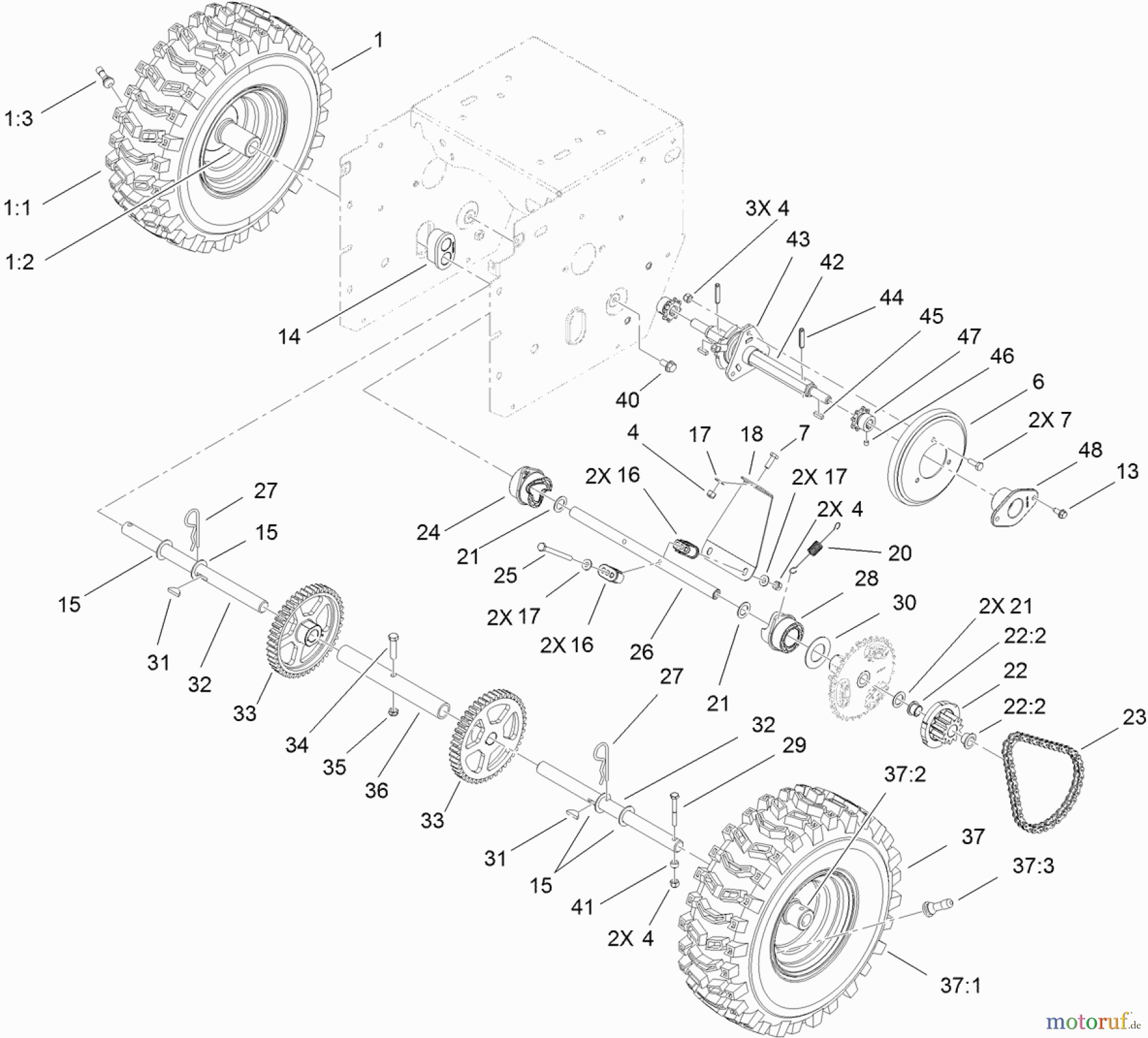  Toro Neu Snow Blowers/Snow Throwers Seite 2 38633 (826 OXE) - Toro Power Max 826 OXE Snowthrower, 2012 (312000001-312999999) WHEEL CLUTCH ASSEMBLY