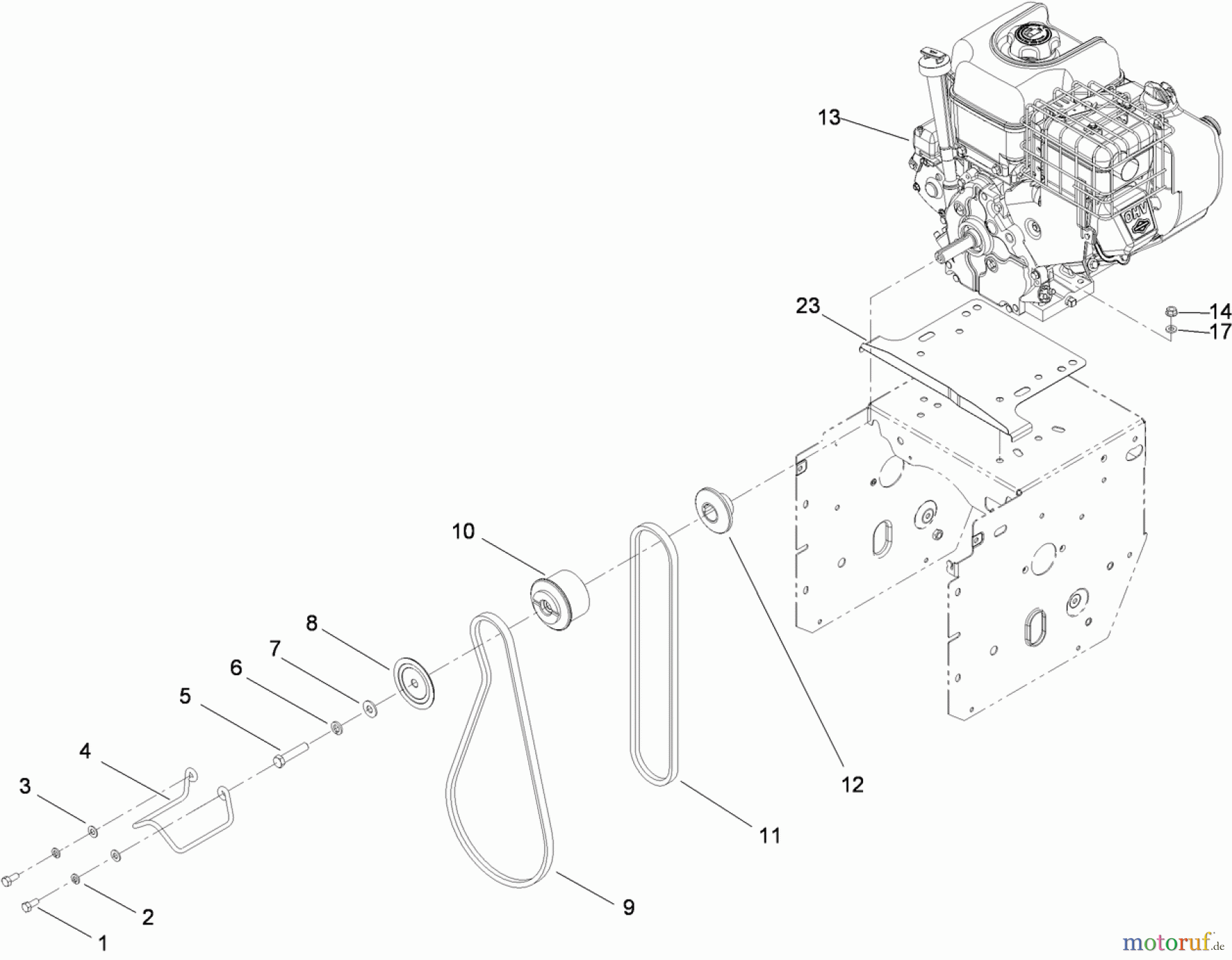  Toro Neu Snow Blowers/Snow Throwers Seite 2 38634 (828 OXE) - Toro Power Max 828 OXE Snowthrower, 2011 (311000001-311999999) ENGINE ASSEMBLY