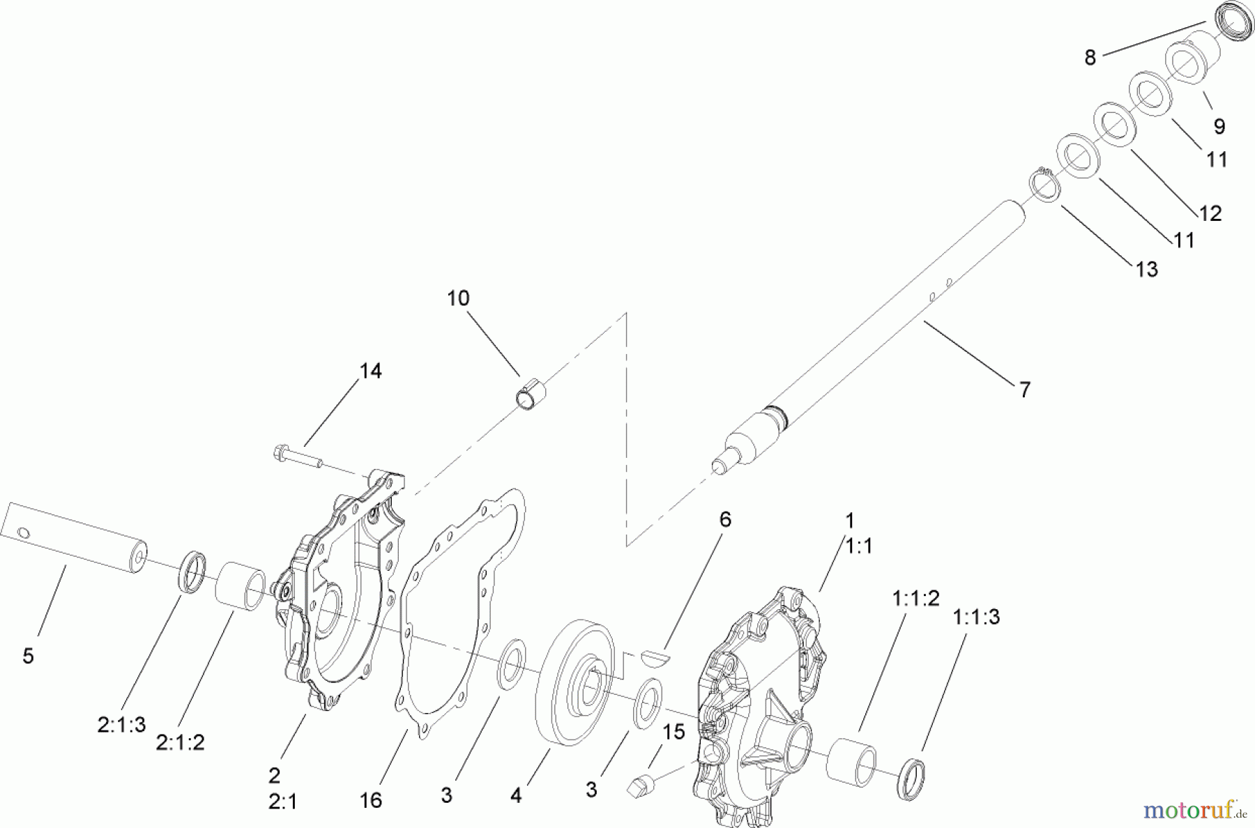  Toro Neu Snow Blowers/Snow Throwers Seite 2 38639C (828 OE) - Toro Power Max 828 OE Snowthrower, 2008 (280000001-280999999) 28 INCH AUGER GEARCASE ASSEMBLY NO. 108-7329