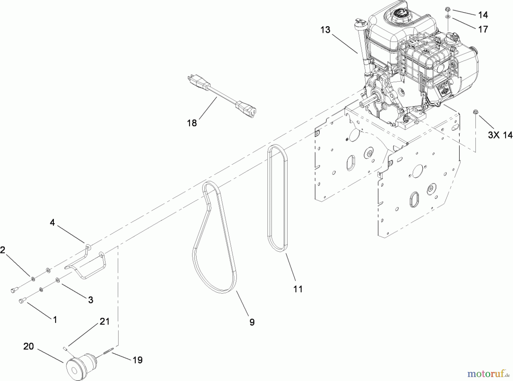  Toro Neu Snow Blowers/Snow Throwers Seite 2 38639C (828 OE) - Toro Power Max 828 OE Snowthrower, 2008 (280000001-280999999) ENGINE ASSEMBLY