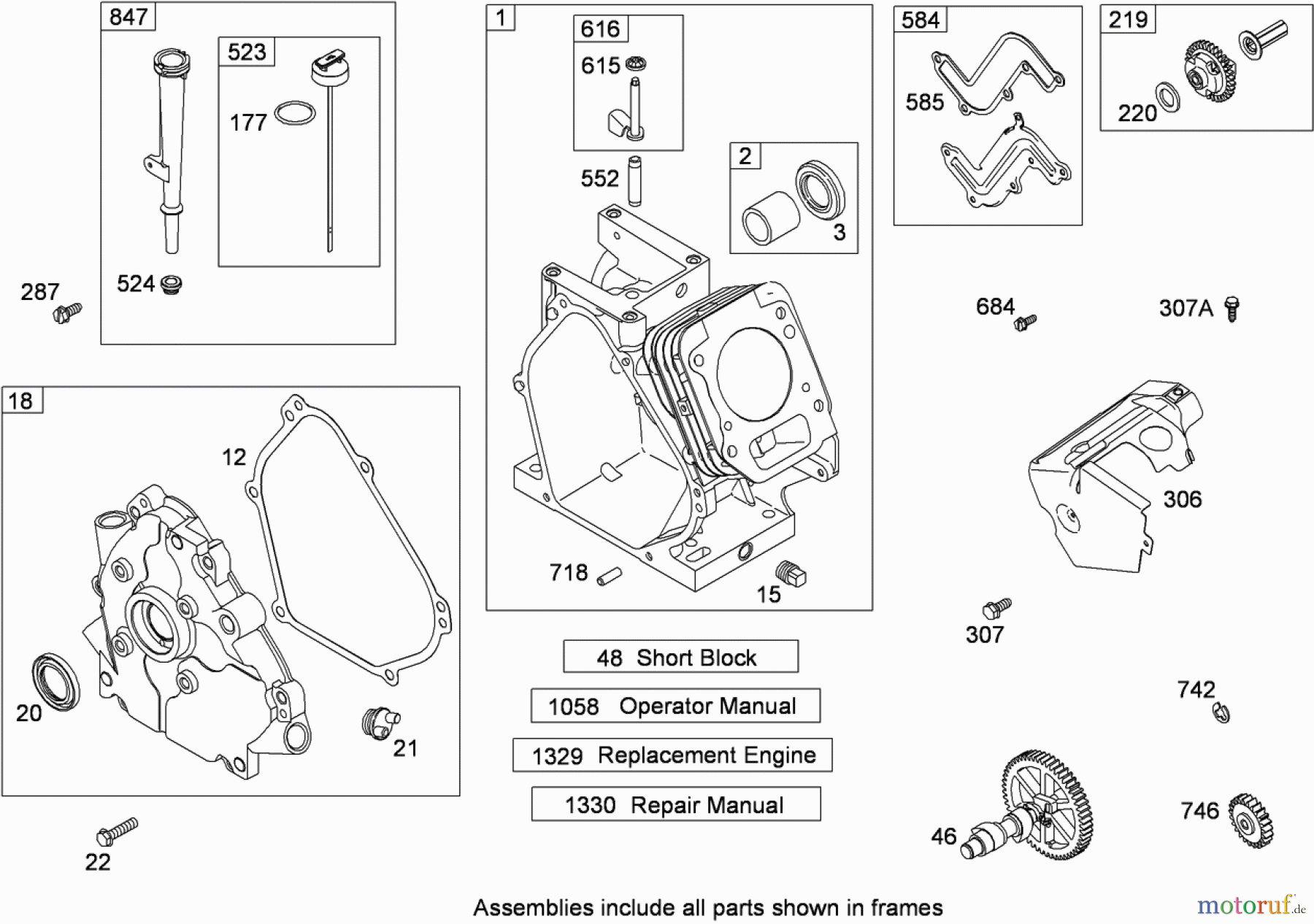  Toro Neu Snow Blowers/Snow Throwers Seite 2 38639C (828 OE) - Toro Power Max 828 OE Snowthrower, 2009 (290000001-290999999) CYLINDER ASSEMBLY BRIGGS AND STRATTON 15D104-0113-E8