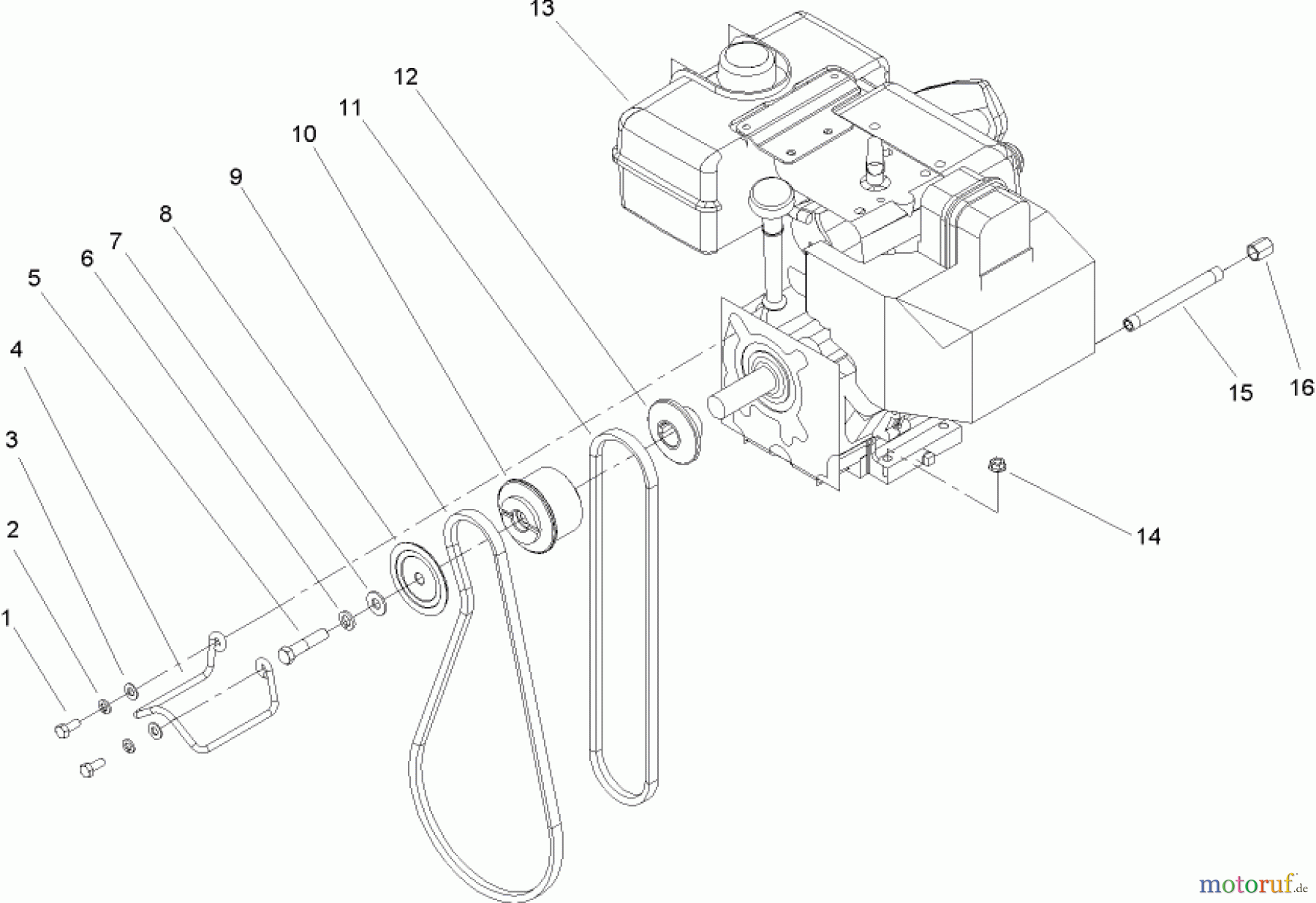  Toro Neu Snow Blowers/Snow Throwers Seite 2 38642 (1028 LE) - Toro Power Max 1028 LE Snowthrower, 2004 (240000001-240999999) ENGINE ASSEMBLY