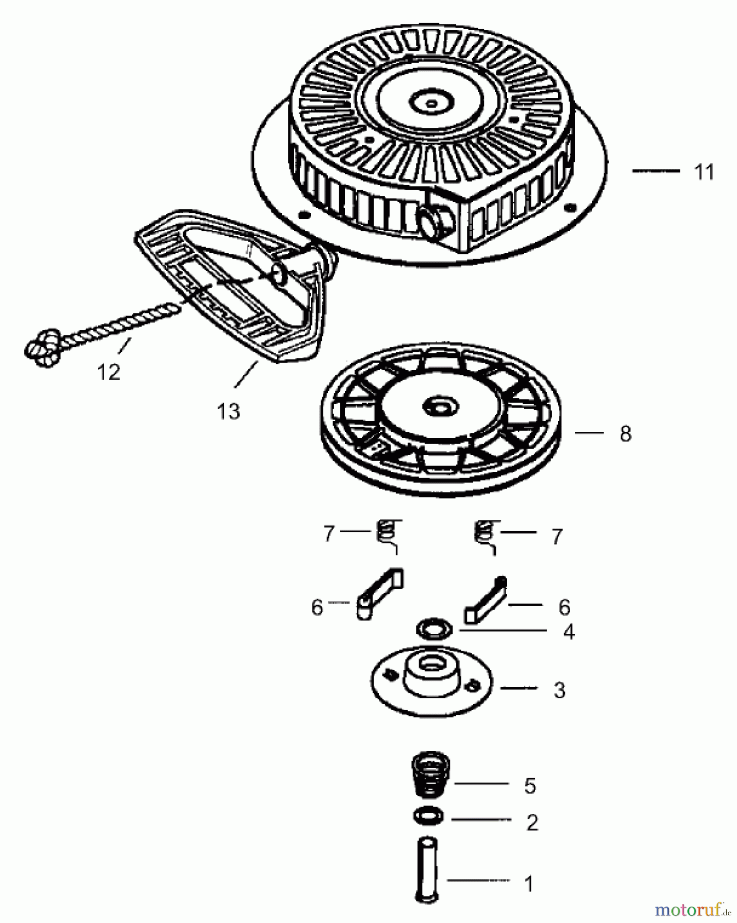  Toro Neu Snow Blowers/Snow Throwers Seite 2 38652 (1128 OXE) - Toro Power Max 1128 OXE Snowthrower, 2004 (240000001-240999999) REWIND STARTER PART NO. 590733