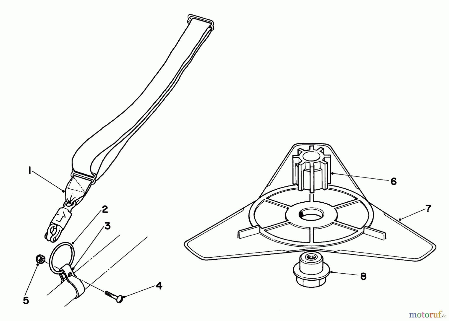  Toro Neu Trimmers, String/Brush 51604 (TC 400) - Toro TC 400 Gas Trimmer, 1982 (2000001-2999999) ACCESSORY KIT NO. 44-9870 (OPTIONAL)