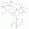 Mähdecks 78477 - Toro 48" Recycler Mower (SN: 995001 - 999999) (1999) Ersatzteile DECK, BAFFLES AND BLADE ASSEMBLY