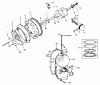 Mähdecks 30562 - Toro 62" Side Discharge Mower, GM 200 Series (SN: 30001 - 39999) (1983) Ersatzteile ENGINE, ONAN MODEL NO. B48G-GA020 TYPE NO. 4051C CRANKSHAFT AND FLYWHEEL