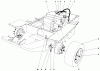 Mähdecks 30562 - Toro 62" Side Discharge Mower, GM 200 Series (SN: 30001 - 39999) (1983) Ersatzteile GAS TANK AND AXLE ASSEMBLY