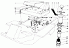 Mähdecks 30562 - Toro 62" Side Discharge Mower, GM 200 Series (SN: 30001 - 39999) (1983) Ersatzteile SEAT MOUNT AND AIR CLEANER ASSEMBLY