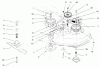 Mähdecks 30146 - Toro 44" Recycler Mower (SN: 890001 - 899999) (1998) Ersatzteile BLADES, SPINDLES, DRIVE & IDLER PULLEYS