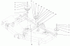 Mähdecks 30162 - Toro 62" Side Discharge Mower (SN: 990001 - 999999) (1999) Ersatzteile PULLEYS AND IDLER ASSEMBLY