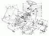 Mähdecks 30544 - Toro 44" Side Discharge Mower, Groundsmaster 117/120 (SN: 100001 - 199999) (1991) Ersatzteile FRAME & STEERING ASSEMBLY