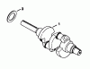 Mähdecks 30544 - Toro 44" Side Discharge Mower, Groundsmaster 120 (SN: 500001 - 599999) (1985) Ersatzteile CRANKSHAFT-ENGINE KOHLER MODEL NO. KT17QS TYPE NO. 24324