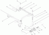 Mähdecks 30544TE - Toro 112cm Side Discharge Mower, Groundsmaster 120 (SN: 220000001 - 220999999) (2002) Ersatzteile CARRIER FRAME AND CASTER WHEEL ASSEMBLY