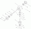 Mähdecks 30544TE - Toro 112cm Side Discharge Mower, Groundsmaster 120 (SN: 220000001 - 220999999) (2002) Ersatzteile GEARBOX ASSEMBLY NO. 105-4600