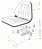 Mähdecks 30555 - Toro 52" Side Discharge Mower, Groundsmaster 200 Series (SN: 7000001 - 7999999) (1987) Ersatzteile STANDARD SEAT KIT MODEL NO. 30764