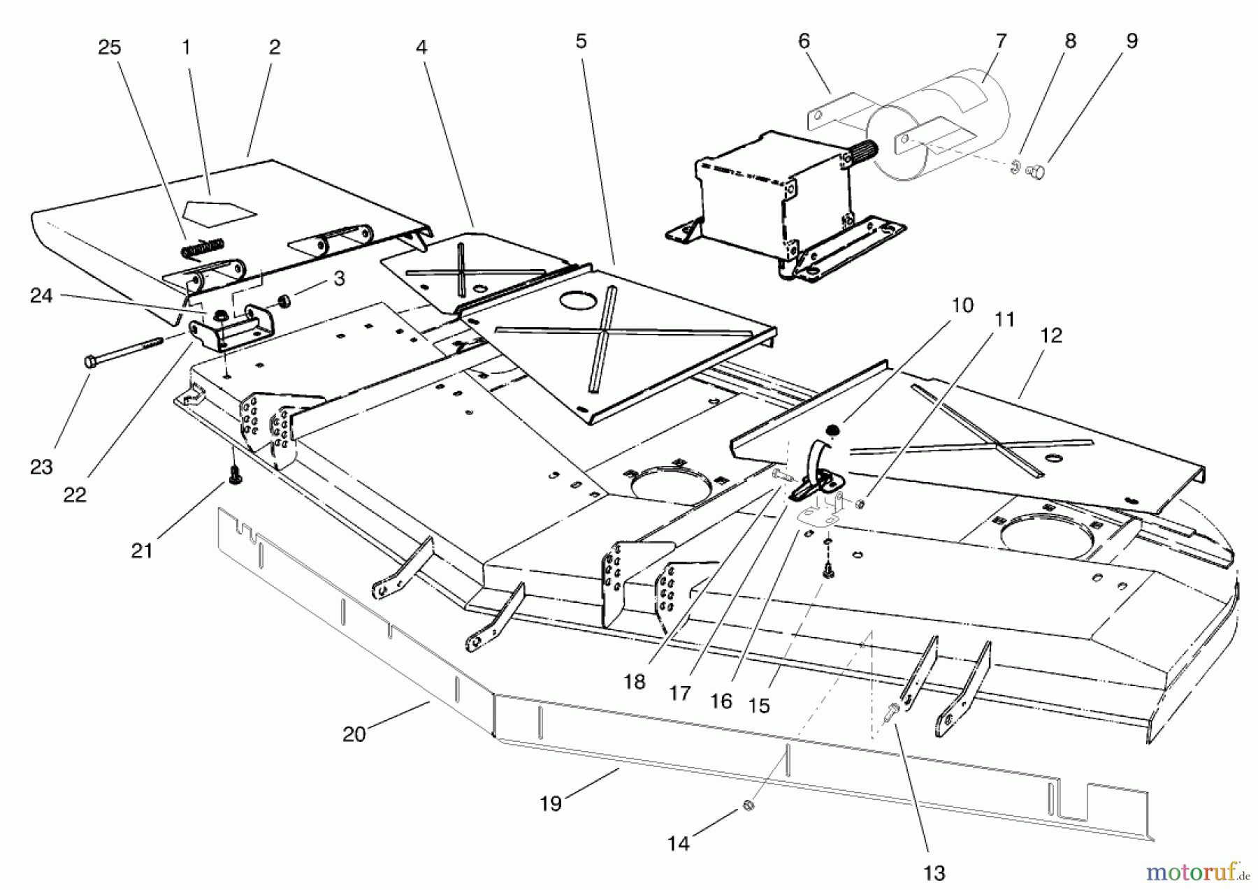  Mähdecks 30564TE - Toro 158cm Side Discharge Mower (SN: 80000001 - 89999999) (1998) COVER & DEFLECTOR ASSEMBLY