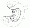 Mähdecks 30721 - Toro 72" Side Discharge Mower (SN: 100001 - 199999) (1981) Ersatzteile TIRE & WHEEL ASSEMBLY 23 X 10.50 X 12 (OPTIONAL) NO. 36-1050