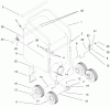 Laubbläser / Laubsauger 53080 - Toro Lawn Vacuum, 9 cu. ft. (SN: 890001 - 899999) (1998) Ersatzteile HANDLE AND BAG ASSEMBLY