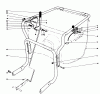 Laubbläser / Laubsauger 62923 - Toro 5 hp Lawn Vacuum (SN: 0000001 - 0999999) (1990) Ersatzteile CONTROL & HANDLE ASSEMBLY (MODEL 62912)