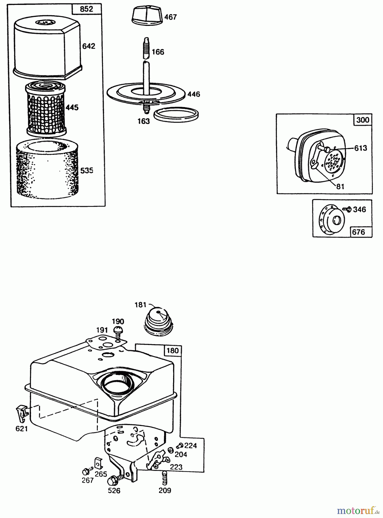  Laubbläser / Laubsauger 62923 - Toro 5 hp Lawn Vacuum (SN: 0000001 - 0999999) (1990) ENGINE BRIGGS & STRATTON MODEL NO. 130202-1640-01 #3