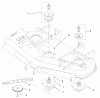 Mähdecks 74206 - Toro 52" Side Discharge Mower (SN: 890001 - 899999) (1998) Ersatzteile SPINDLES, BLADES AND DEFLECTOR