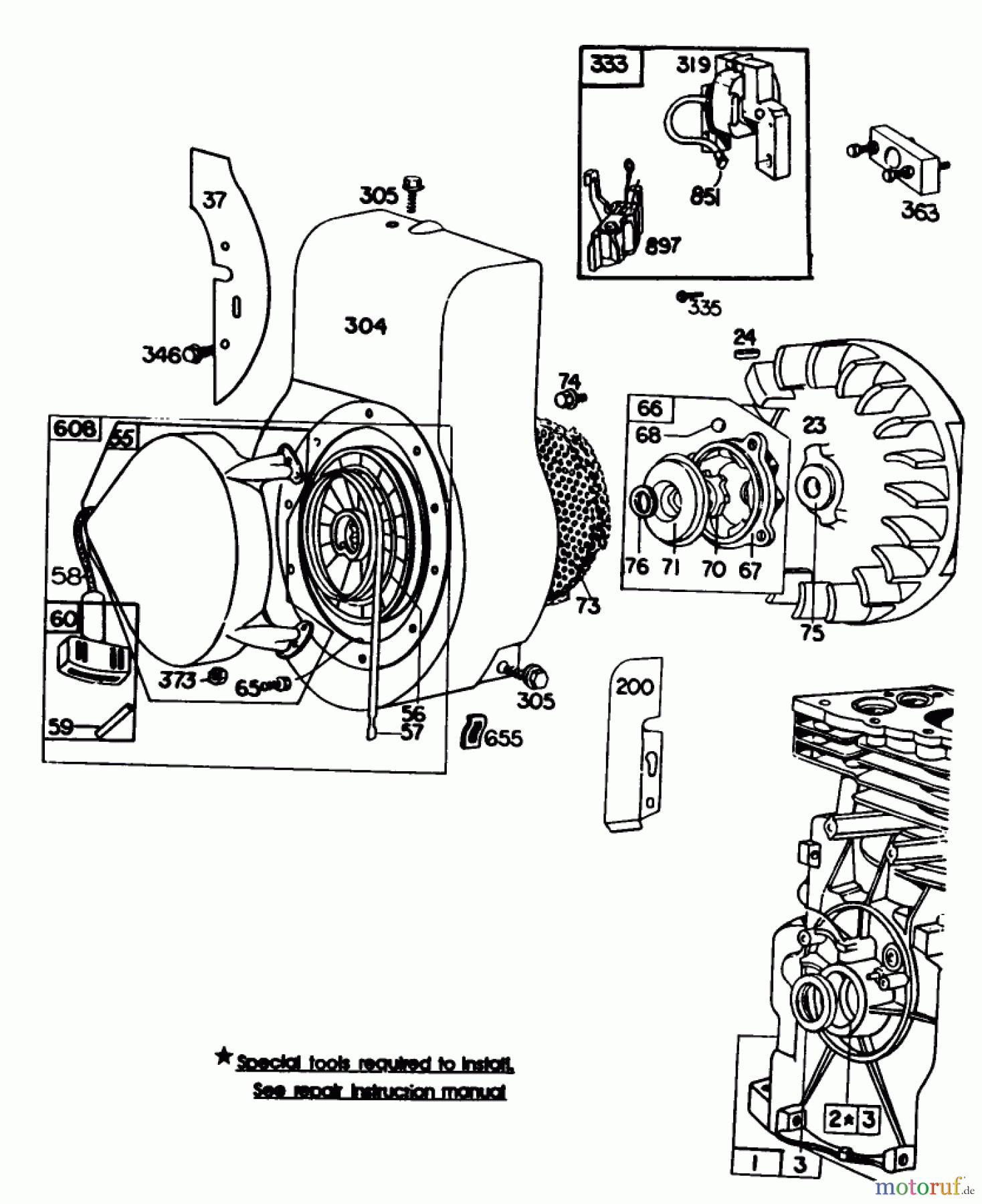  Laubbläser / Laubsauger 62923 - Toro 5 hp Lawn Vacuum (SN: 4000001 - 4999999) (1984) ENGINE BRIGGS & STRATTON MODEL NO. 130202-1640-01 #2