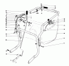 Laubbläser / Laubsauger 62923 - Toro 5 hp Lawn Vacuum (SN: 5000001 - 5999999) (1985) Ersatzteile CONTROLS AND HANDLE ASSEMBLY (MODEL 62923)