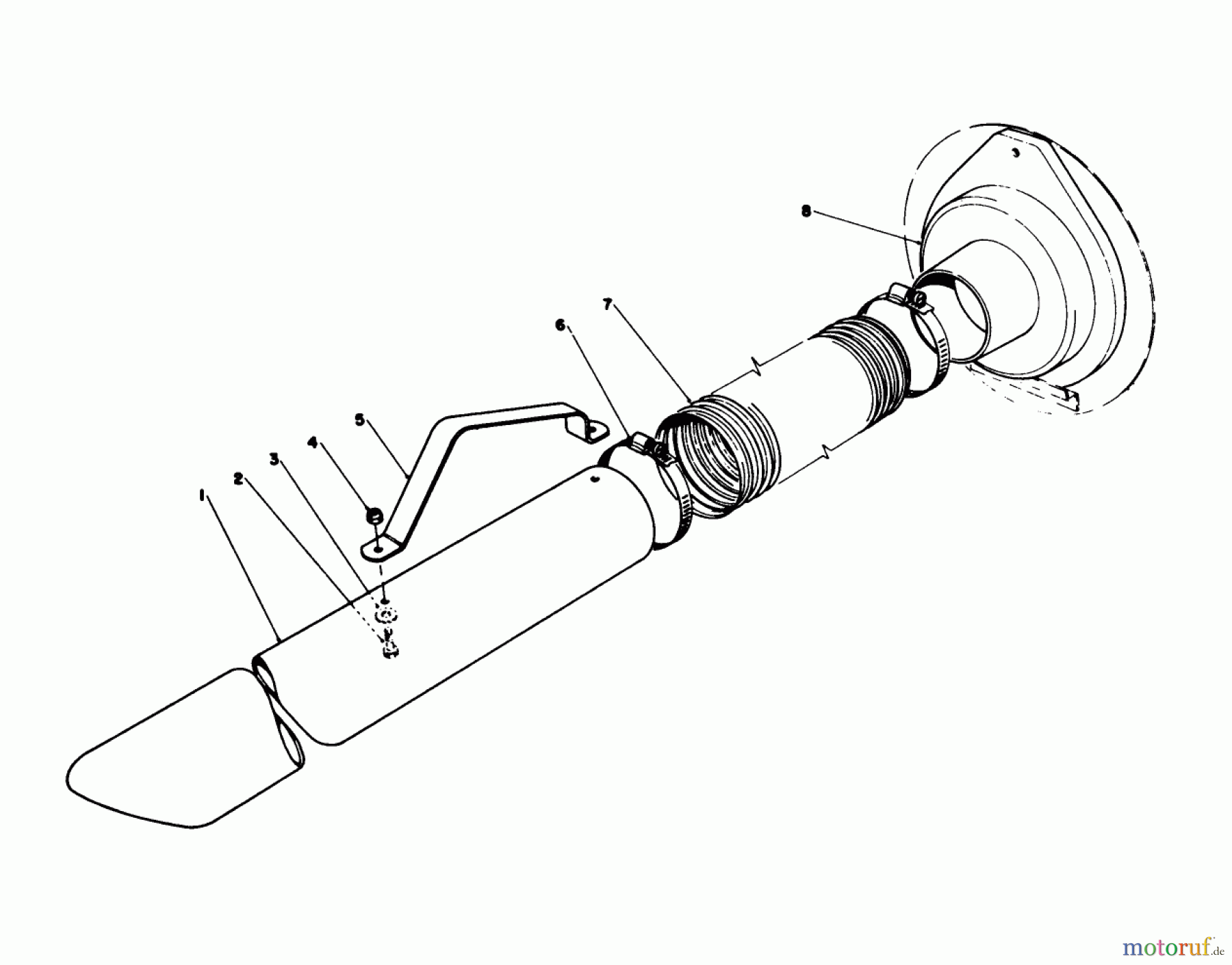  Laubbläser / Laubsauger 62912 - Toro 5 hp Lawn Vacuum (SN: 5000001 - 5999999) (1985) VACUUM HOSE KIT (MODEL 59085)(OPTIONAL)