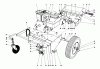 Laubbläser / Laubsauger 62923 - Toro 5 hp Lawn Vacuum (SN: 6000001 - 6999999) (1976) Ersatzteile ENGINE AND BASE ASSEMBLY (MODEL 62923)