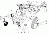 Laubbläser / Laubsauger 62912 - Toro 5 hp Lawn Vacuum (SN: 7000001 - 7999999) (1987) Ersatzteile ENGINE AND BASE ASSEMBLY (MODEL 62923)