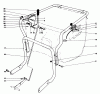 Laubbläser / Laubsauger 62912 - Toro 5 hp Lawn Vacuum (SN: 8000001 - 8999999) (1978) Ersatzteile CONTROLS & HANDLE ASSEMBLY (MODEL 62912)